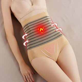 QIPOPIQ Underwear for Women Plus Size High Waist Hip Lift Peach Butt  Compression Belly Shaping Panties 
