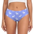 thumbnail image 1 of Womens Underwear - Simple Cartoon Goat White No Show Seamless Underwear for Women, Stretch Women's Panties, Hipster Soft Comfort Ladies Panties Bikini Underwear Briefs, 1 of 6