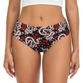 thumbnail image 1 of Womens Underwear - Simple Cute Snake Flower Red Pink No Show Seamless Underwear for Women, Stretch Women's Panties, Hipster Soft Comfort Ladies Panties Bikini Underwear Briefs, 1 of 6