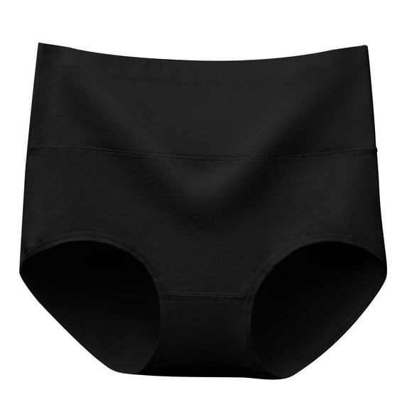 Womens Underwear Soft High Waist Breathable Solid Color Briefs Panties for Women Panties for Women Pack Cotton Underwear Women Pack Black M