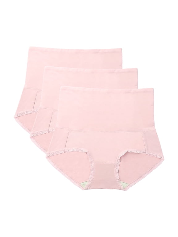 Womens Underwear Solid Color Underwear for Women High Waisted Tummy Lifted Buttocks Cotton Comfortable Panties Plus Size Womens Underwear XXL