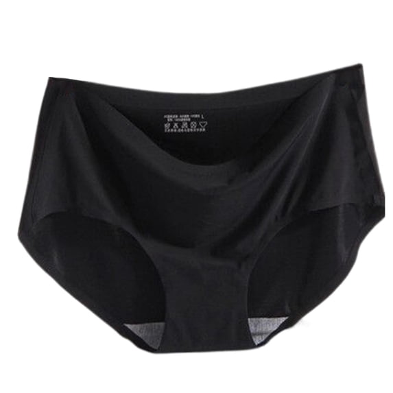 Womens Underwear Spring/Summer Ice Silk Traceless Breathable Mid Waist Triangle Underwear