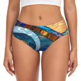 thumbnail image 1 of Womens Underwear Stained Glass Ocean Wave Cuteness No Show Seamless Underwear for Women, Soft Stretch Women's Panties, Hipster Ladies Panties Bikini Underwear Briefs, 1 of 6