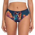 thumbnail image 1 of Womens Underwear - Starry Sky White Cloud Puppy No Show Seamless Underwear for Women, Soft Stretch Womens Panties, Hipster Ladies Panties Bikini Underwear Briefs, 1 of 6