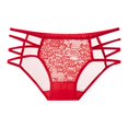 thumbnail image 1 of Womens Underwear Stretch Women's Lace Underwear Briefs Mid Waist Sheer Lace Hollow out Comfortable Breathable Panties Red M, 1 of 7