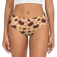 thumbnail image 1 of Womens Underwear Thanksgiving Turkey and Pumpkin Cuteness No Show Seamless Underwear for Women, Soft Stretch Women's Panties, Hipster Ladies Panties Bikini Underwear Briefs, 1 of 6