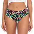 thumbnail image 1 of Womens Underwear Trendy rainbow Leopard cool Cuteness No Show Seamless Underwear for Women, Soft Stretch Women's Panties, Hipster Ladies Panties Bikini Underwear Briefs, 1 of 6