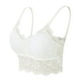 thumbnail image 1 of Womens Underwear Wire-Free Push-Up Bra Solid White S, 1 of 5