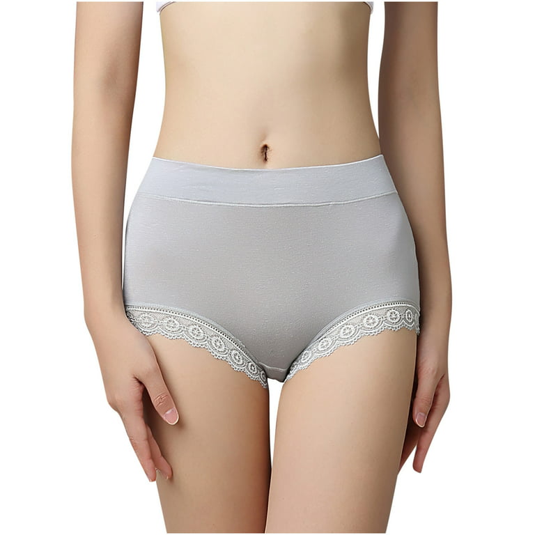 Womens Underwear Women Large Medium High Waist Middle-Aged Women High Waist  New Leak Proof Panties Physiological Light Grey XL