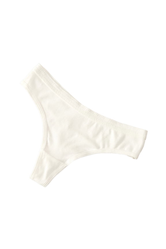 Womens Underwear, Women's Pure Cotton Invisible G-String Triangle Underwear White Free Size