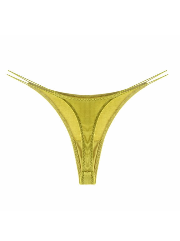 Womens Underwear ZDNIXIAN Womens Solid V String Thong Briefs Comfortable Underwear