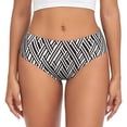 thumbnail image 1 of Womens Underwear - black white stripes No Show Seamless Underwear for Women, Stretch Women's Panties, Hipster Soft Comfort Ladies Panties Bikini Underwear Briefs, 1 of 6