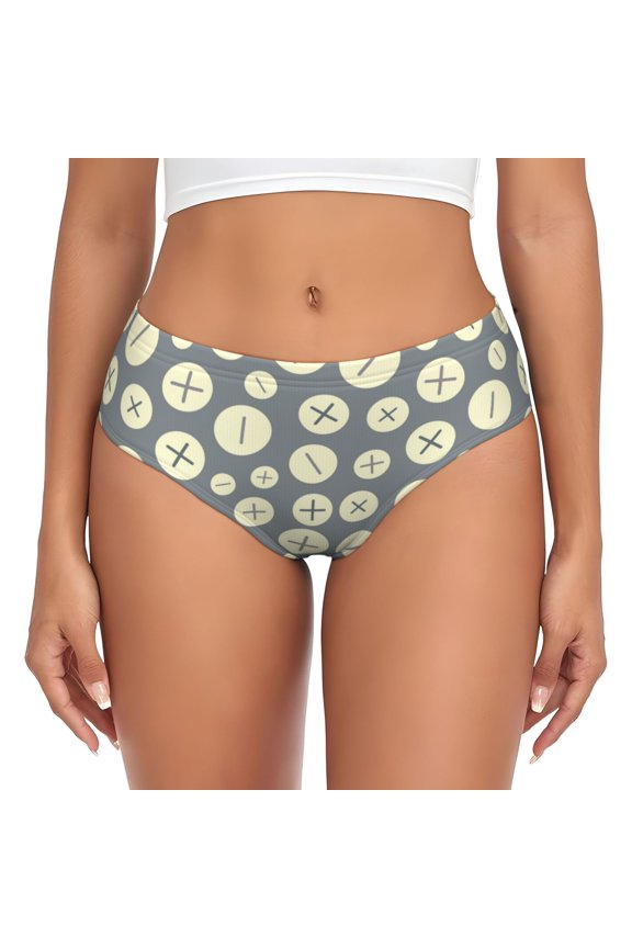 Womens Underwear - comical Math Symbol Print No Show Seamless Underwear for Women, Stretch Women's Panties, Hipster Soft Comfort Ladies Panties Bikini Underwear Briefs