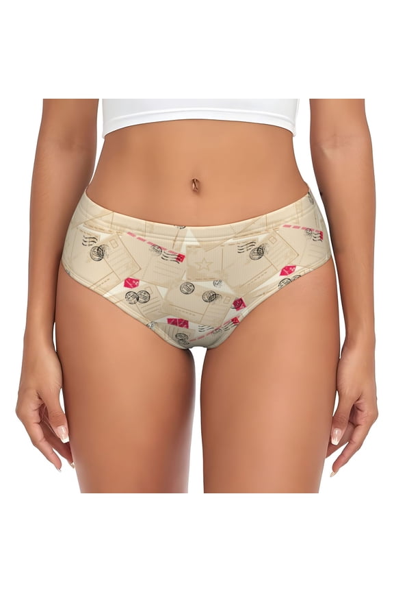 Womens Underwear - envelope primary color No Show Seamless Underwear for Women, Stretch Women's Panties, Hipster Soft Comfort Ladies Panties Bikini Underwear Briefs