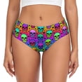 thumbnail image 1 of Womens Underwear - halloween star skull No Show Seamless Underwear for Women, Stretch Women's Panties, Hipster Soft Comfort Ladies Panties Bikini Underwear Briefs, 1 of 6