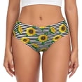 thumbnail image 1 of Womens Underwear sunflower black white striped Cuteness No Show Seamless Underwear for Women, Soft Stretch Women's Panties, Hipster Ladies Panties Bikini Underwear Briefs, 1 of 6
