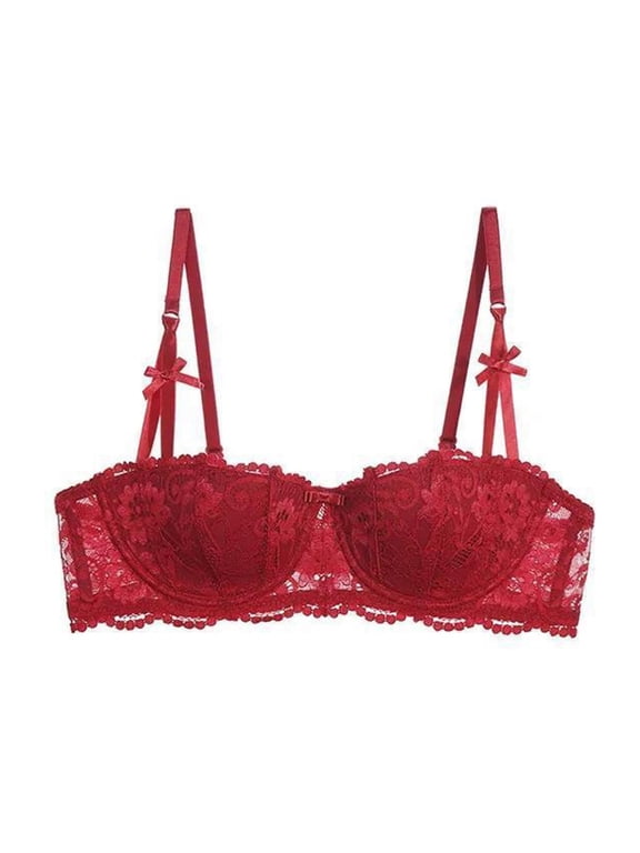 Womens Underwire Bras ABC Cup Push Up Bras for Women High Support Lace Padded Breathable Everyday Tshirt Bra