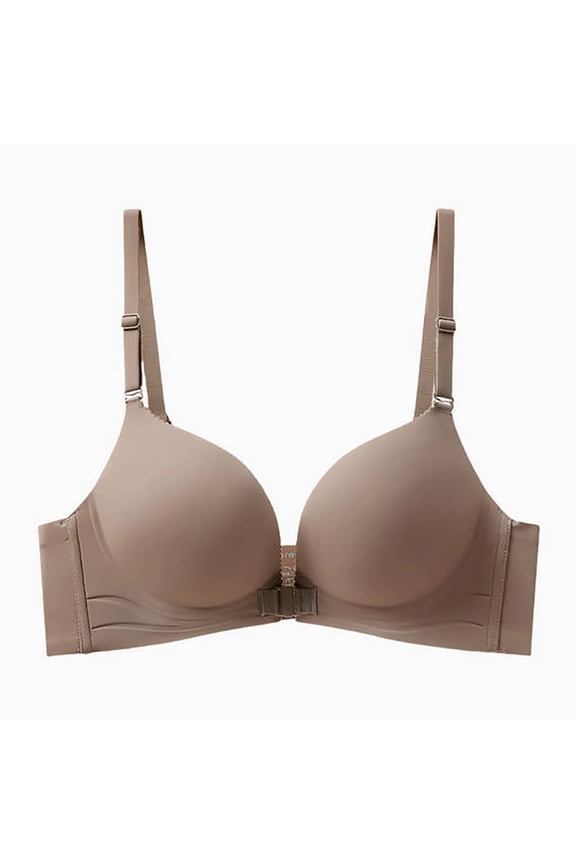 Womens No Underwire Bras Front Buckle Full Coverage Shelf Support Push-Up Bra Non-Slip Anti-Sagging Seamless Bra Comfory Convenient Breastfeeding Bras
