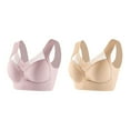 thumbnail image 1 of Womens Underwire Push Up Bra Posture Correcting Wireless Comfort Breathable Deep Cup Ergonomic Posture Bras Full Coverage T-Shirt Bra, 1 of 9