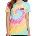 thumbnail image 1 of Womens "Union Jack Patch" Tie Dye Tee - Pastel Rainbow, Extra-Small, 1 of 4