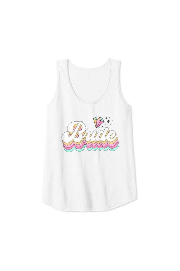 Womens Unique Bridal Shower Bachelorette Party Gift For Bride Retro Tank Top Size S-3XL