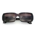 thumbnail image 1 of Womens Unique Exposed Side Lens Rectangular Plastic Mod Fashion Sunglasses Tortoise - Brown, 1 of 6