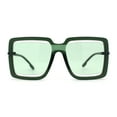thumbnail image 1 of Womens Unique Off-set Exposed Lens Butterfly Sunglasses Green, 1 of 4
