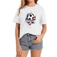thumbnail image 1 of Womens United States Soccer American Football USA Futbol T-Shirt, 1 of 5