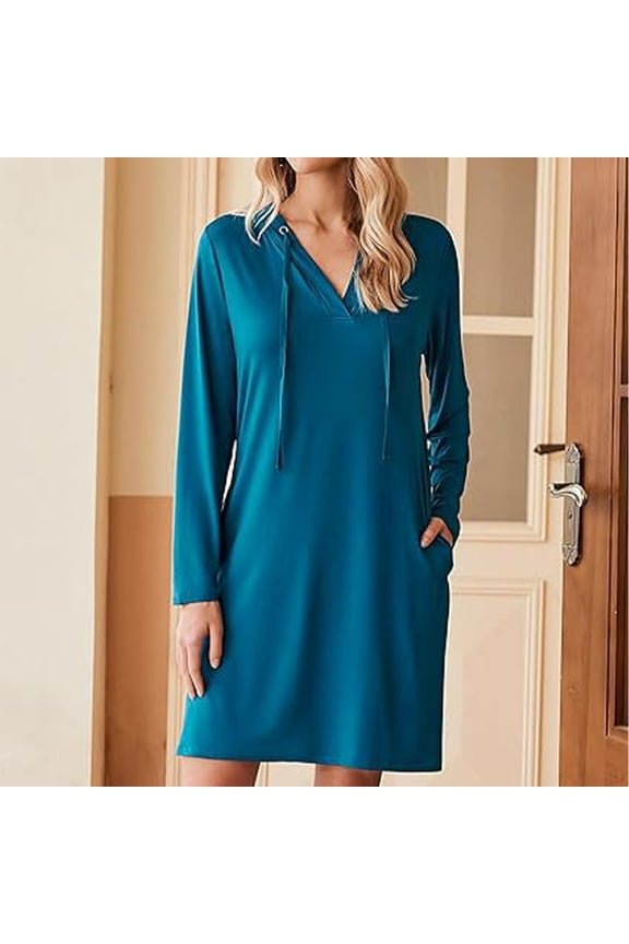 Womens Upf 50+ Cover-Up Dress Beach Spf Sun Protection Long Sleeve Shirts Dress Lightweight Athletic Uv Hoodie Blue Xxl
