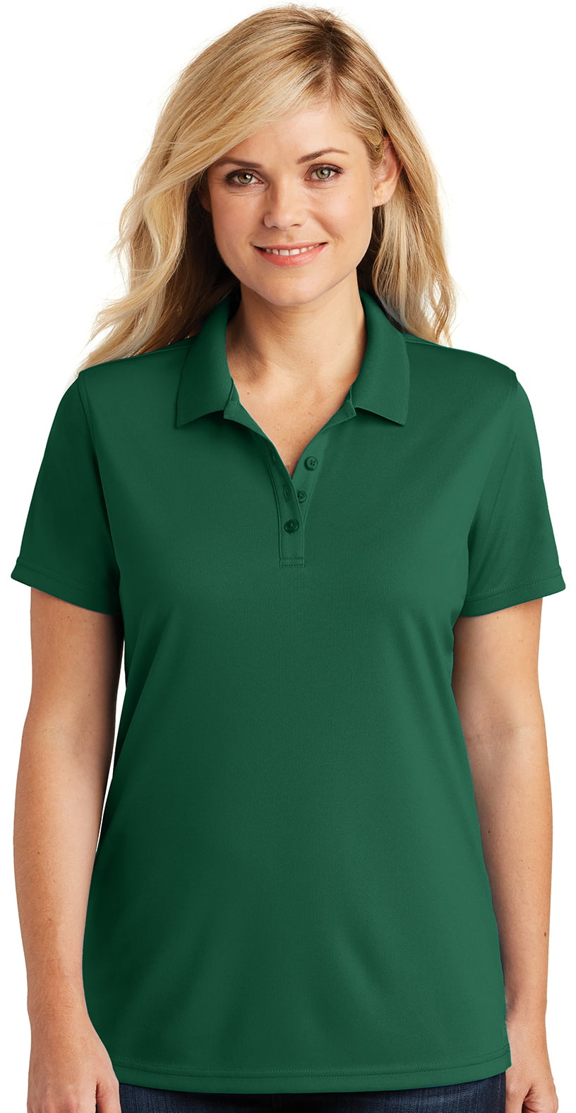 Womens Upscale Style Moisture-Wicking Polo Shirt, 3XL Bright Kelly Green