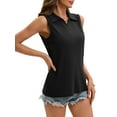 thumbnail image 1 of Womens V Neck Casual Ribbed Tank Top Black XXL, 1 of 8