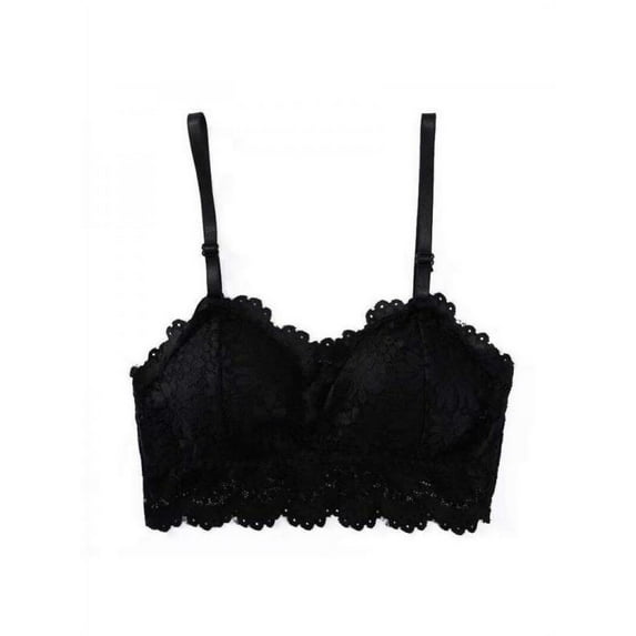 Womens V-Neck Comfort Pullover Lace Back Wireless Bra