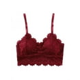 thumbnail image 1 of Womens V-Neck Comfort Push up Seamless Pullover Lace Back Wireless Bra, 1 of 9