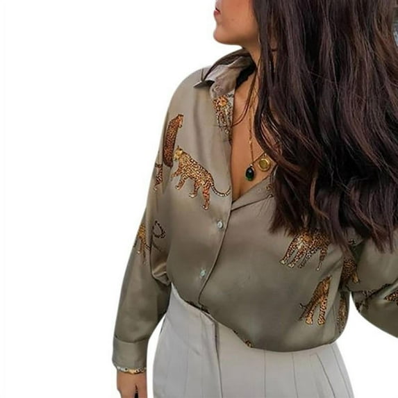 Womens V-Neck Long/Short Sleeve Casual Office Work Chiffon Blouse Shirts Tops