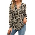 thumbnail image 1 of Womens V Neck Puff Short Sleeve Pleated T Shirts Fashion Summer Tops Casual Tunic Blouse, 1 of 8