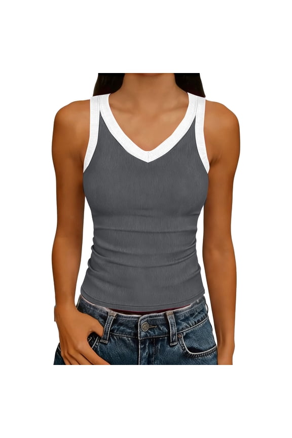 Womens V Neck Racerback Tank Tops Workout Tops for Women Sleeveless Tops