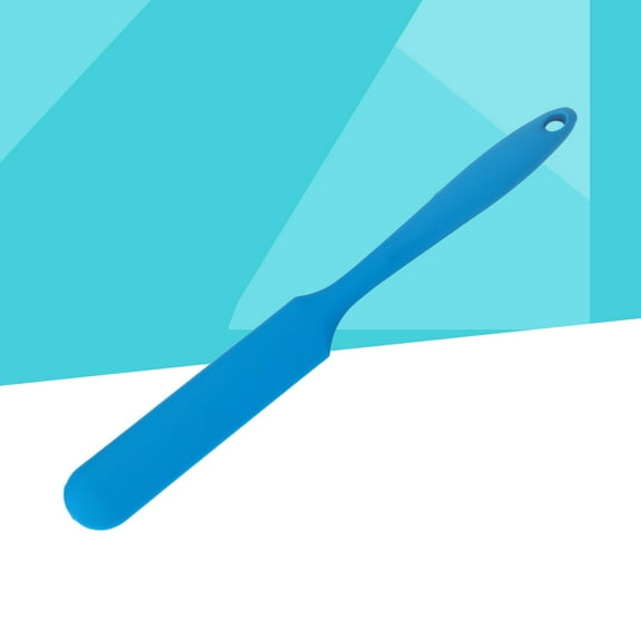 Hemobllo Silicone Scraper for Cooking and Baking with Comfortable Non Slip Grip Blue