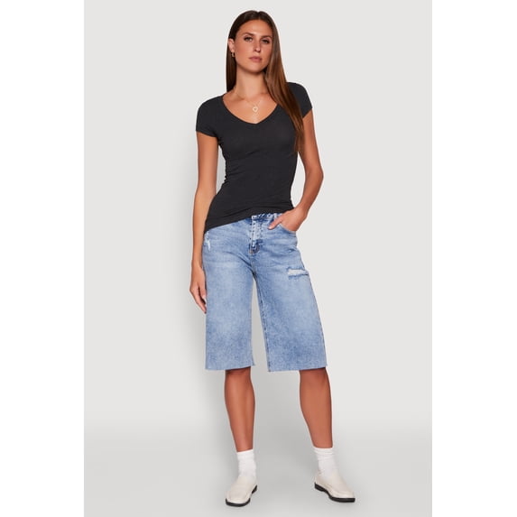 Womens V Neck Short Sleeve T Shirt