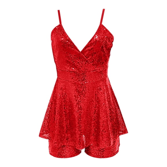 Womens V Neck Strapless Sparkly Red Dress Formal Dresses Business Casual Dress for Women