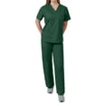 thumbnail image 1 of Womens V-Neck Top and Drawstring Pant Medical Scrub Set, Style 7891, 1 of 4