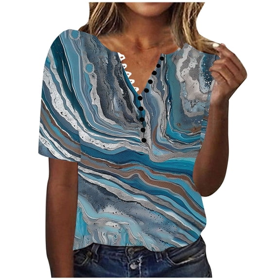 Womens V Neck Tops Dressy Casual Sexy Button Down Shirts for Women Plus Womens Country Graphic Tees Vintage Trendy