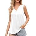 thumbnail image 1 of Womens V Neck Workout Tank Tops Solid Color Sleeveless Dressy Casual Tshirts Loose Comfy Summer Tank Shirts Blouses, 1 of 6