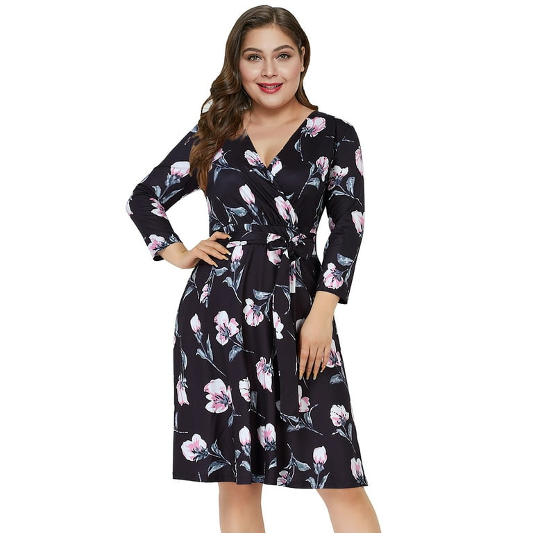 knee length dresses for ladies Elegant Midi Length Ruffles Sleeves Chiffon Dresses Empire Waist Eveni main image 0