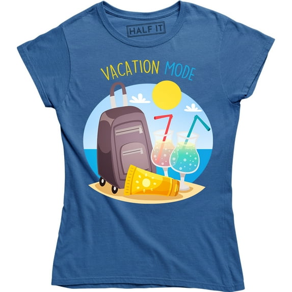 Womens Vacation Mode Funny Spring Break T-Shirt