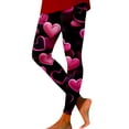 thumbnail image 1 of Womens Valentine's Day Leggings High Waisted Stretchy Love Heart Printed Tight Pants Spring Fashion 2026 Slim Fit Workout Yoga Pants, 1 of 5