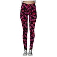 thumbnail image 1 of Womens Valentine's Day Leggings High Waisted Stretchy Love Heart Tight Pants Lightweight Slim Leg Holiday Casual Workout Yoga Pants, 1 of 4