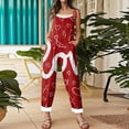 thumbnail image 1 of Womens Valentine's Day Overalls Cute Heart Print Sleeveless Straight Leg Jumpsuits 2026 Fashion Valentine Rompers with Adjustable Straps, 1 of 4