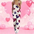 thumbnail image 1 of Womens Valentine's Day Overalls Sleeveless Cute Heart Print Outfits Straight Leg Rompers Valentine's Adjustable Straps Jumpsuits, 1 of 3