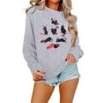 thumbnail image 1 of Womens Valentine's Sweatshirt Cute Candy Couple Love Heart Print Long Sleeve Pullover Tops Valentine's Day Gifts Lover Loose Fit Clothes Shirts, 1 of 7