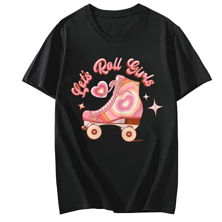 Amazing I Love Skate Roll With It T-Shirt - Old School Skate Amazing I Love Skate Roll With It T-Shirt - Old School Skate
